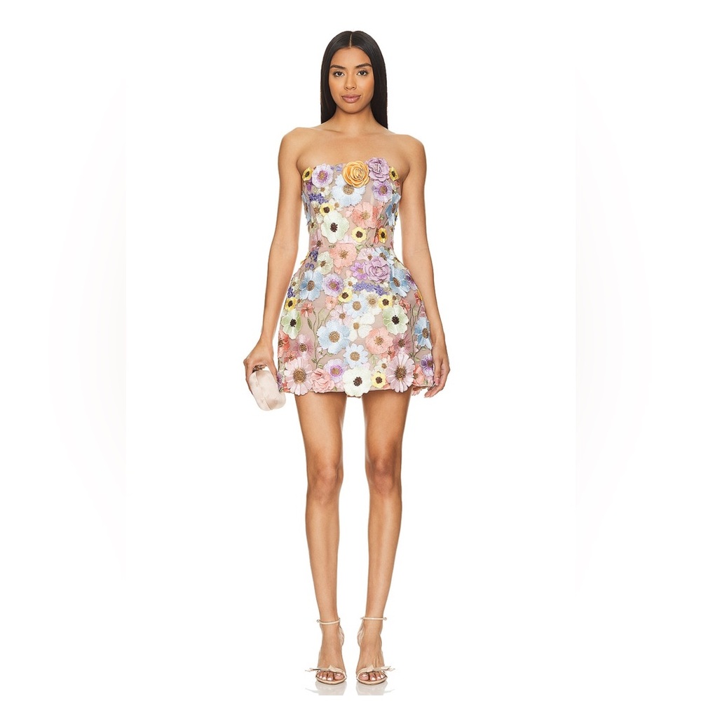 Bronx and Banco bouquet maraya mini dress in pastel floral multi